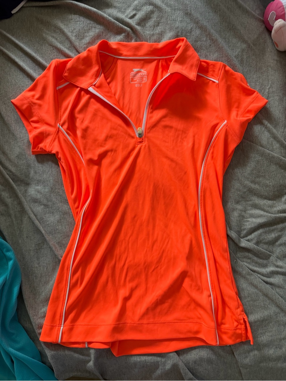 Slazenger Women's Short-Sleeve Golf Polo - Neon Orange